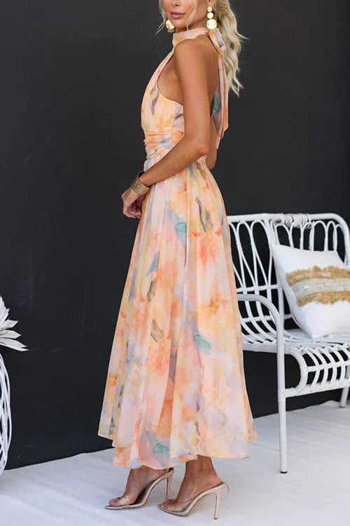 Sandra | Elegant Watercolour Maxi Dress for Summer 4