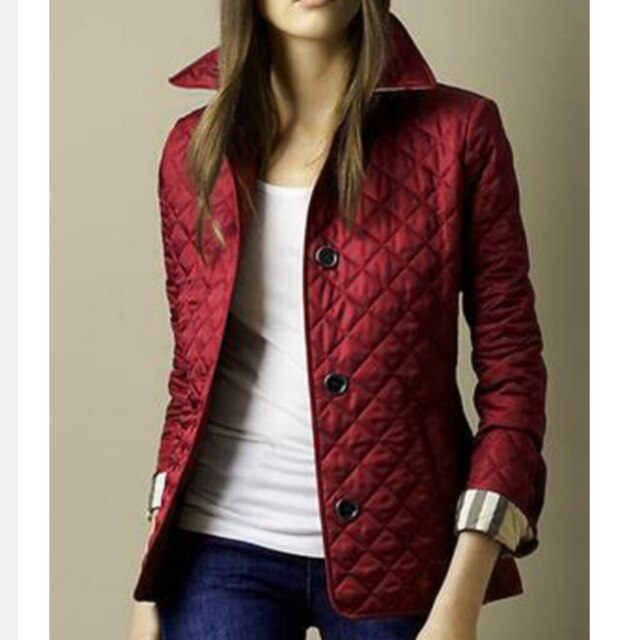 Women’s Diamond-Quilted Button-Through Jacket