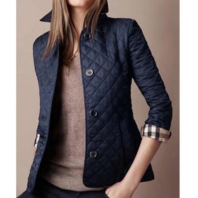 Women’s Diamond-Quilted Button-Through Jacket