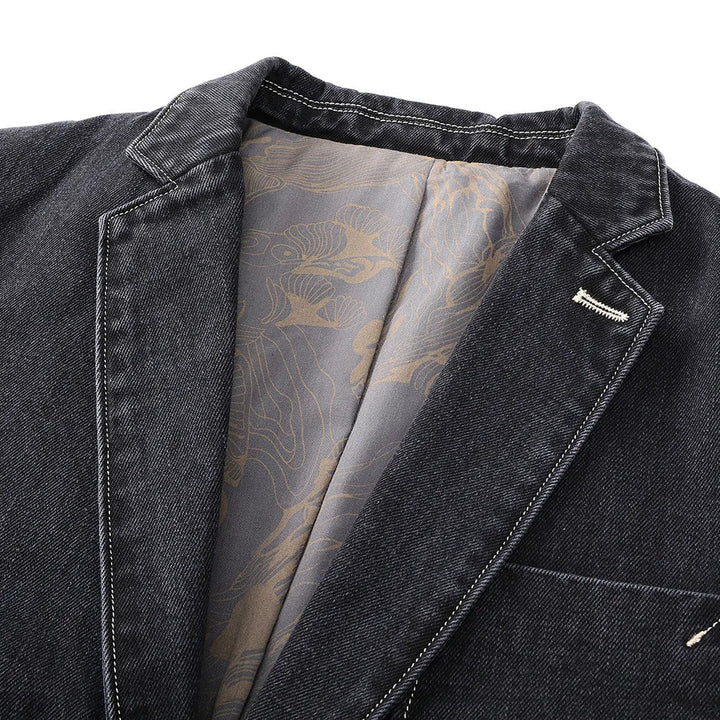 Men’s Casual Tailored Denim Blazer
