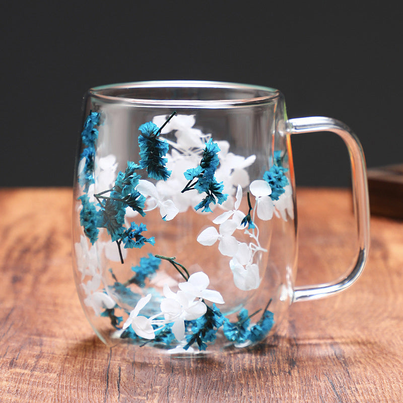 Elaris Floral Glass Mug