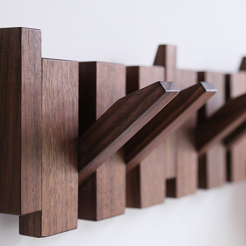 Natural Wood Piano Hook Wall Rack
