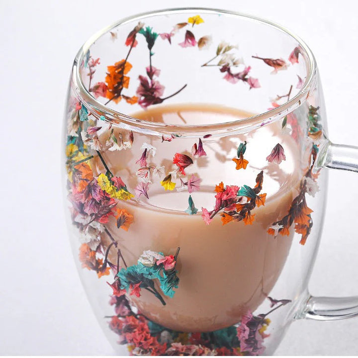 Floral Glass Mug - BloomGlass
