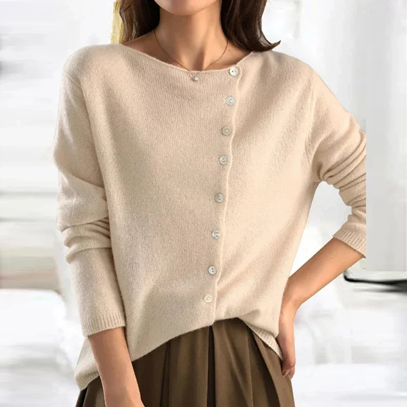 Women's Asymmetric Cashmere-Blend Cardigan