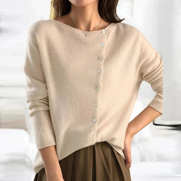 Women's Asymmetric Cashmere-Blend Cardigan