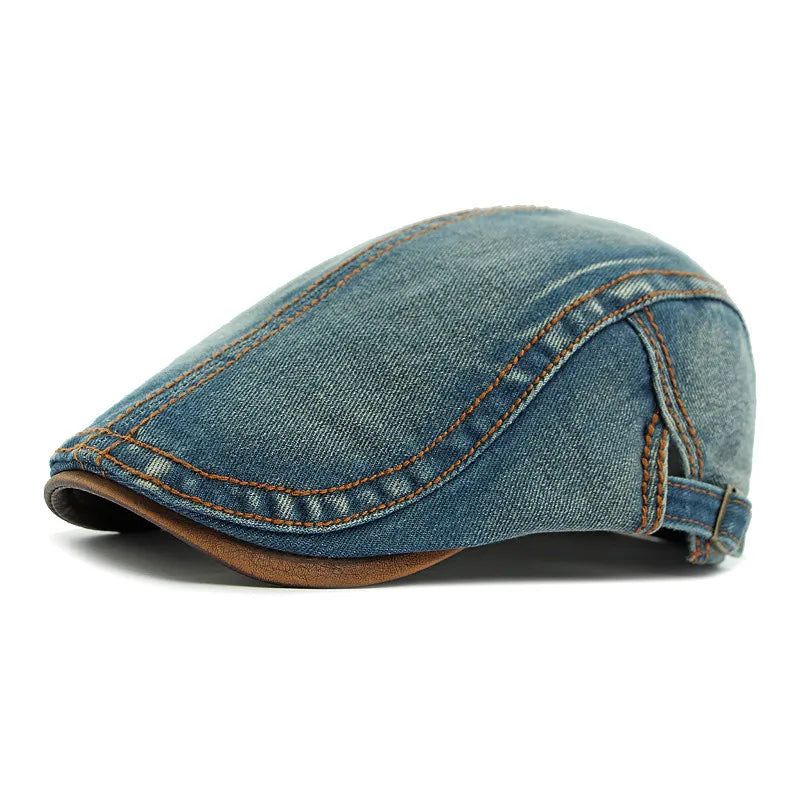 Harrison Denim Flat Cap
