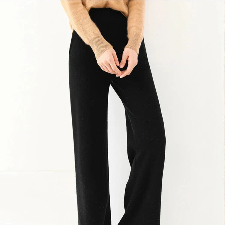 Women's Wide-Leg Merino Knit Pants