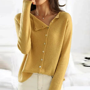 Women's Asymmetric Cashmere-Blend Cardigan
