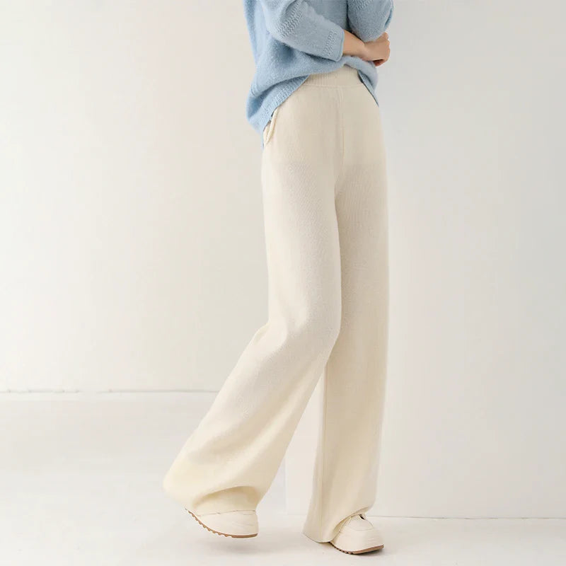Women's Wide-Leg Merino Knit Pants