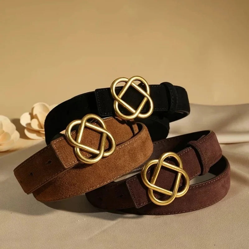 Beatrix Skinny Suede Belt