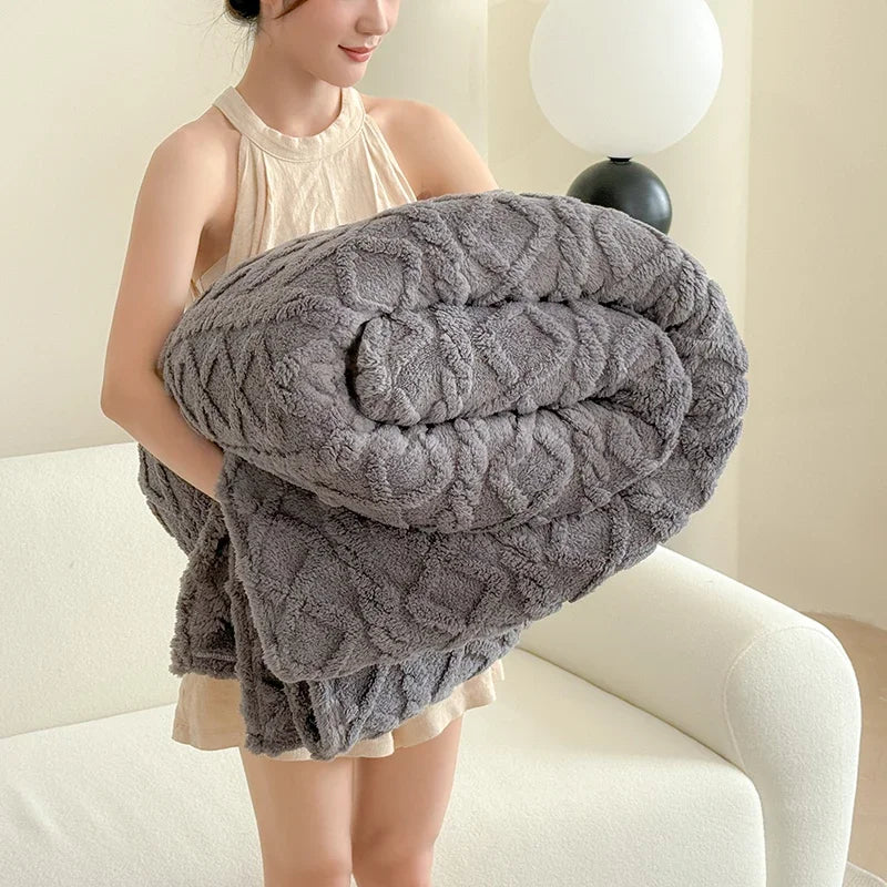 CloudSoft Coral Fleece Blanket