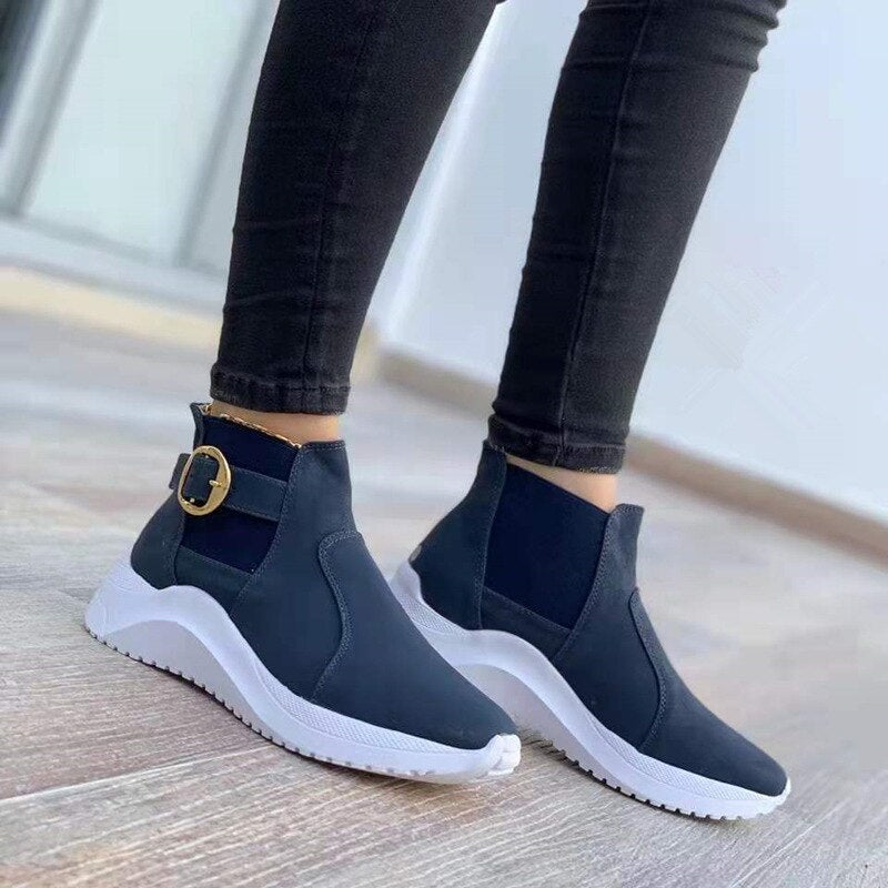 Sleek Platform Ankle Boots for Women – Trendy &amp; Versatile Style 3