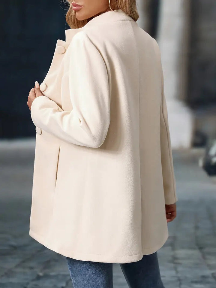 Women’s Faux Wool Overcoat Mid-Length Dress Jacket