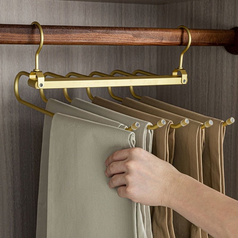 Space-saving aluminum trouser hanger | Virelle Maison 0