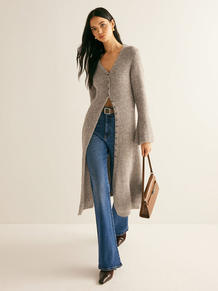 Women’s Rib-Knit Maxi Duster Cardigan