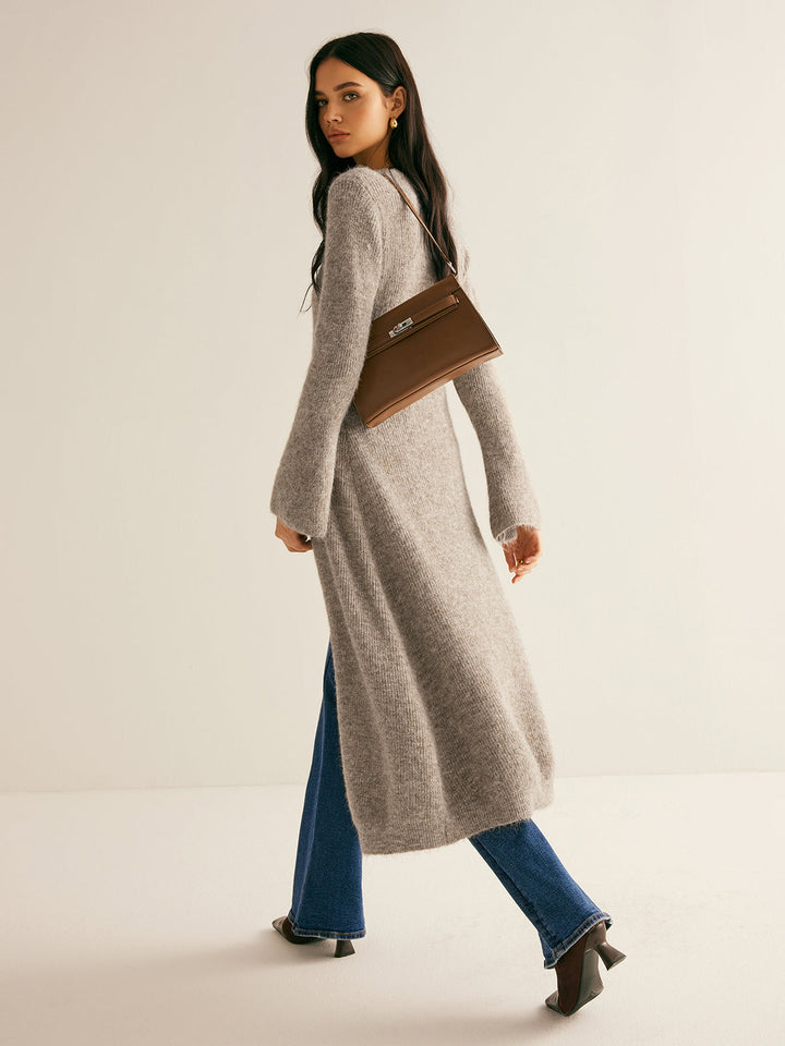 Women’s Rib-Knit Maxi Duster Cardigan