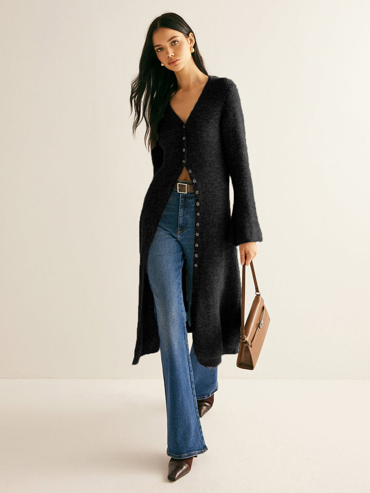 Women’s Rib-Knit Maxi Duster Cardigan