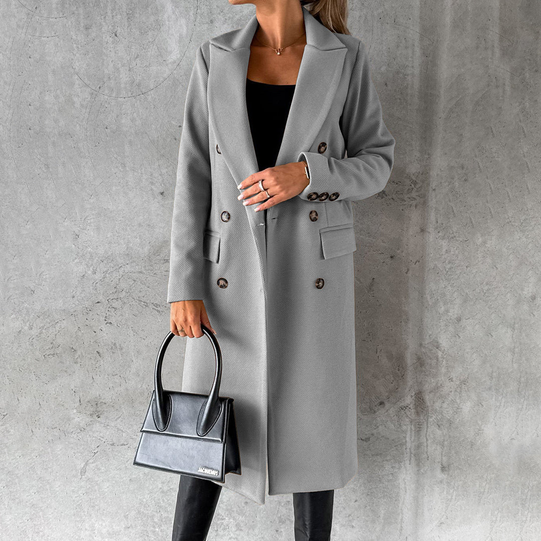 Women’s Stylish Double Breasted Long Trench Coat