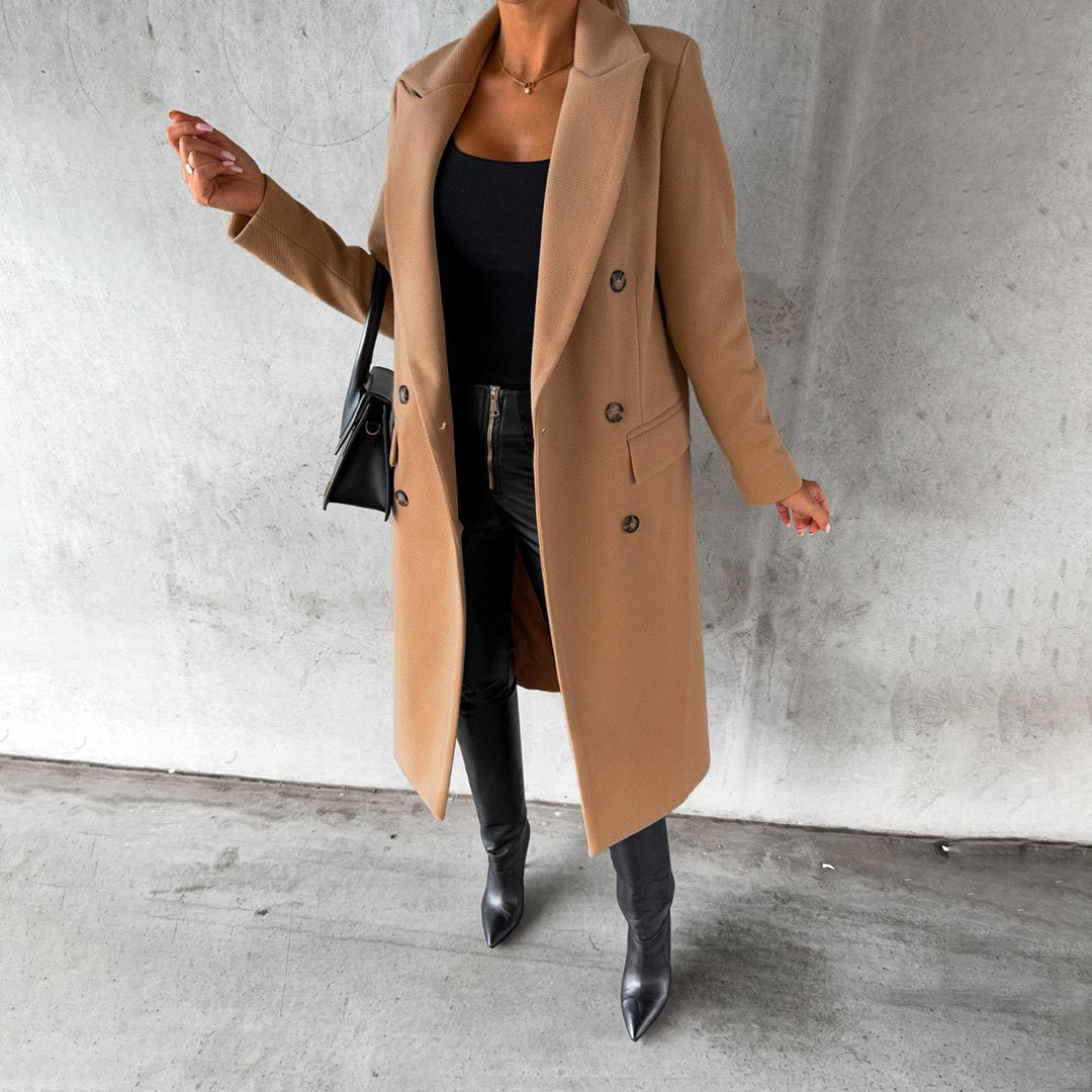 Women’s Stylish Double Breasted Long Trench Coat