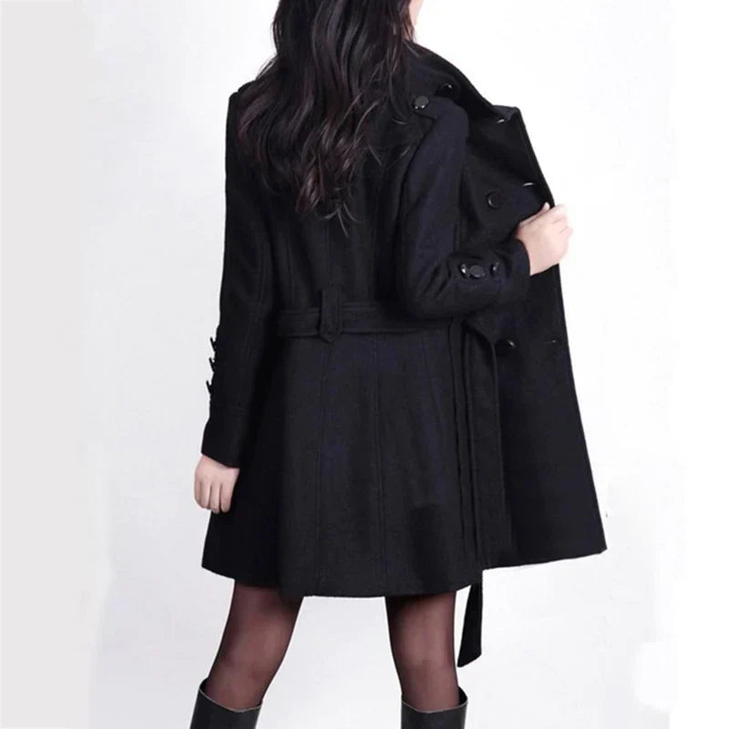 Women’s Cashmere Double Breasted Winter Trench Coat