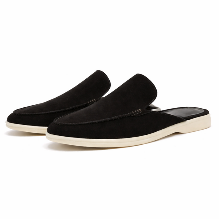 Suede Backless Loafer Slip-On Summer Shoes