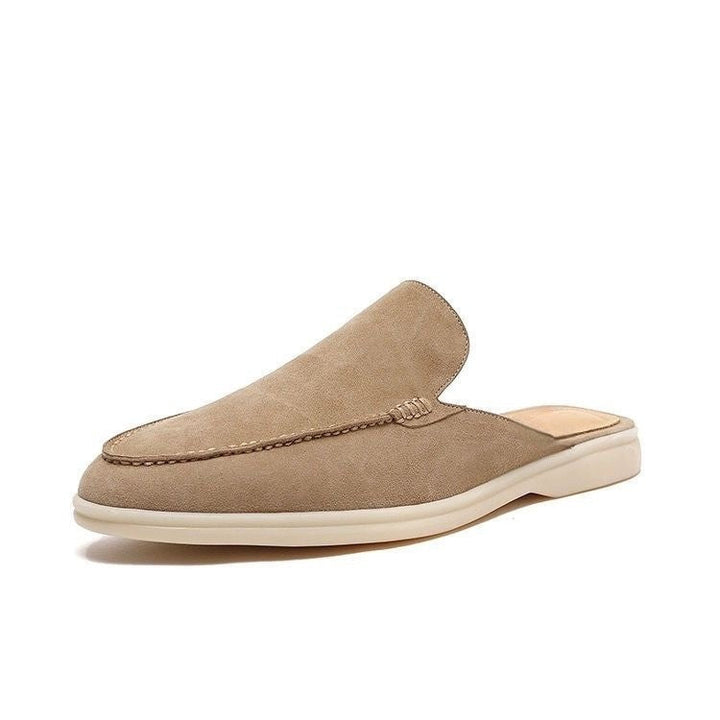 Suede Backless Loafer Slip-On Summer Shoes