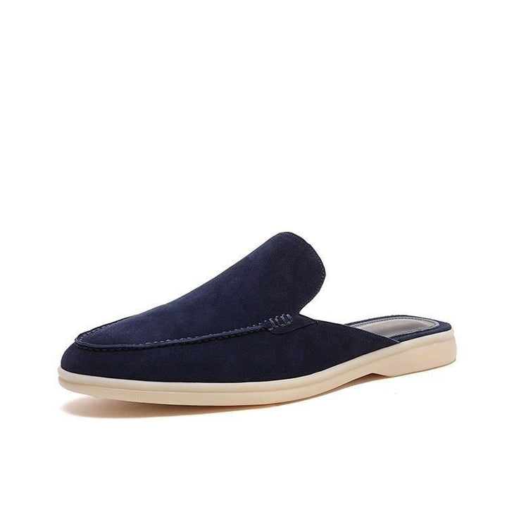 Suede Backless Loafer Slip-On Summer Shoes