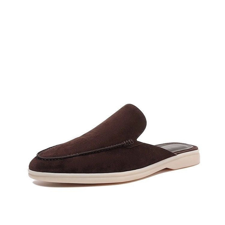 Suede Backless Loafer Slip-On Summer Shoes