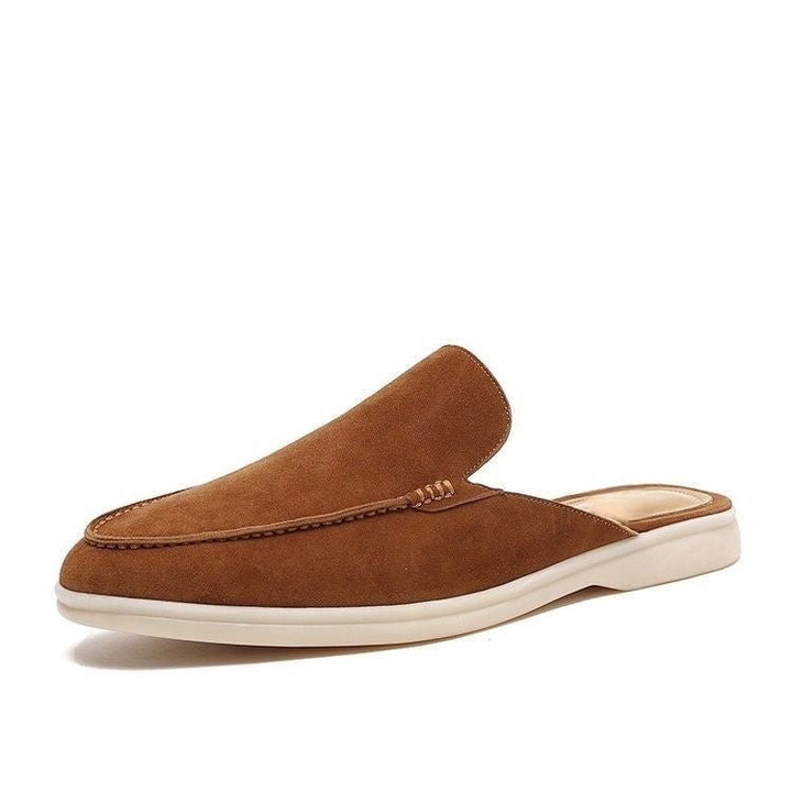 Suede Backless Loafer Slip-On Summer Shoes