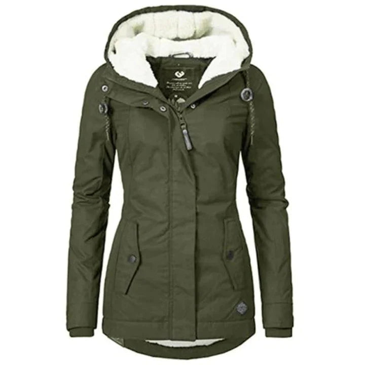 Women’s Sherpa Lined Hooded Parka Winter Jacket