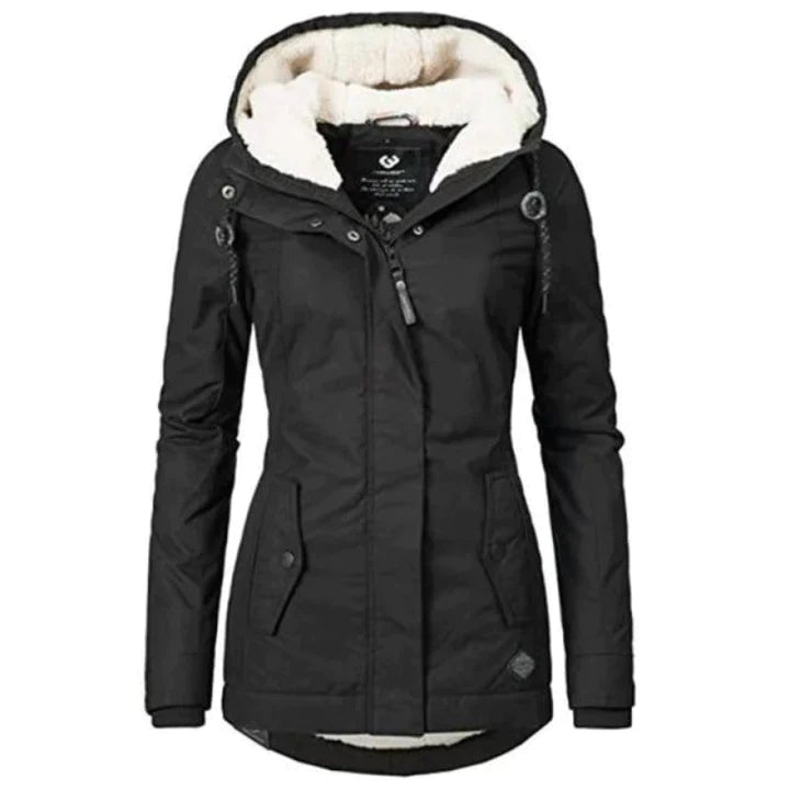 Women’s Sherpa Lined Hooded Parka Winter Jacket