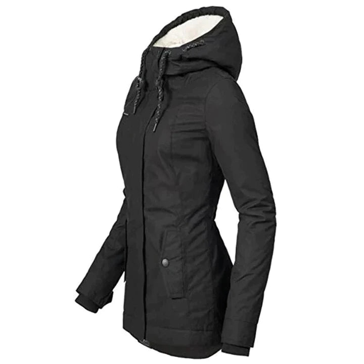 Women’s Sherpa Lined Hooded Parka Winter Jacket