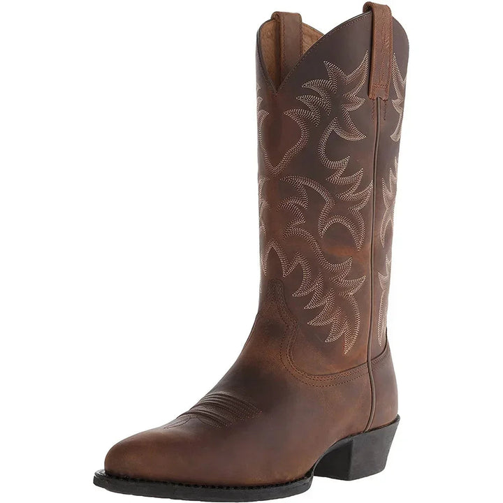 Unisex Classic Embroidered Cowboy Boots - Ethan 0