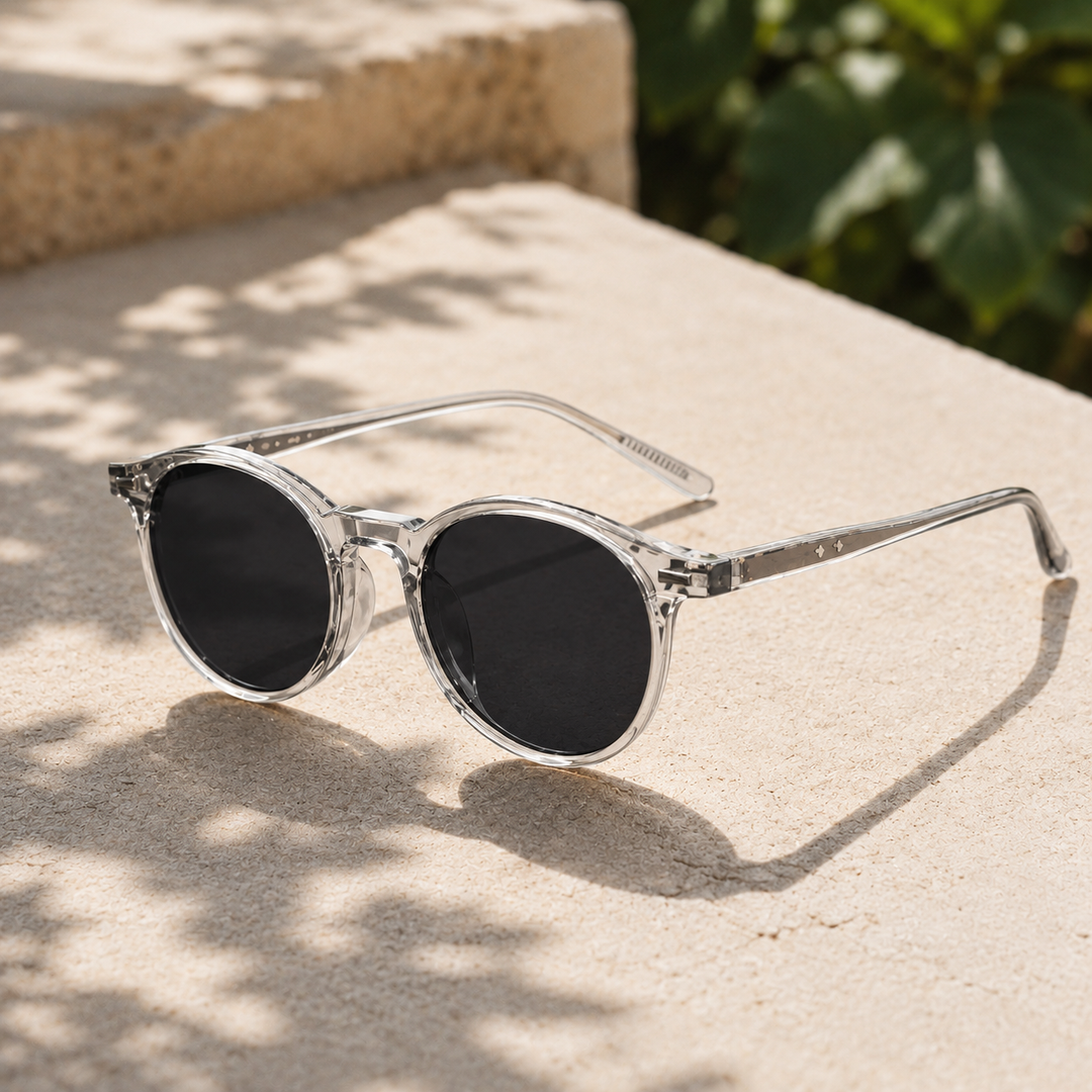 Men’s Classic UV400 Round Sunglasses with Slim Frame | Luca