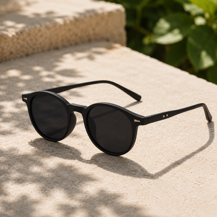 Men’s Classic UV400 Round Sunglasses with Slim Frame | Luca