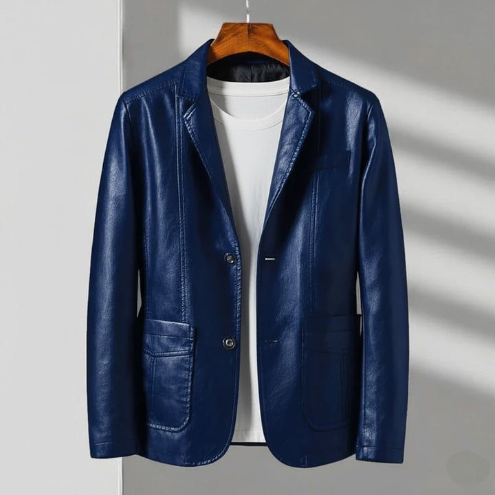 Men’s Smart Casual Faux Leather Jacket