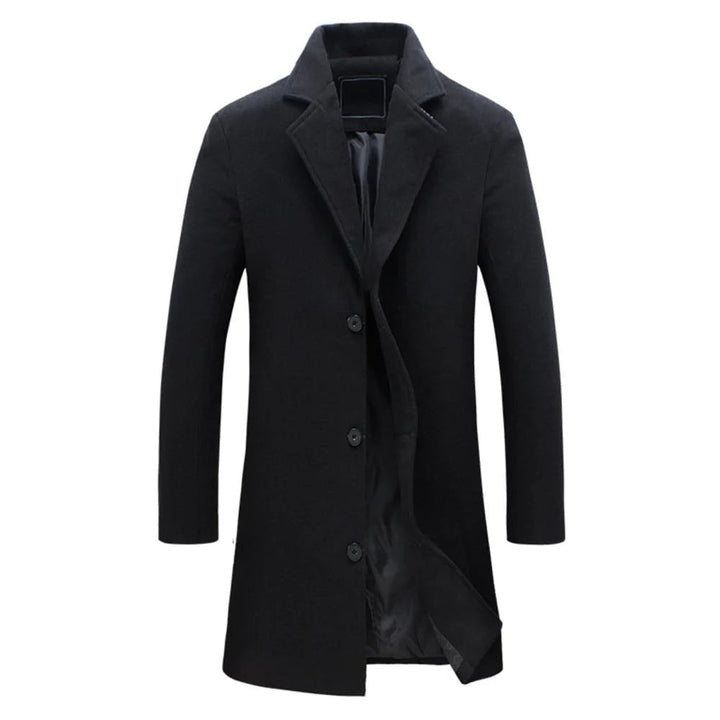 Men’s Faux Wool Slim Fit Longline Overcoat