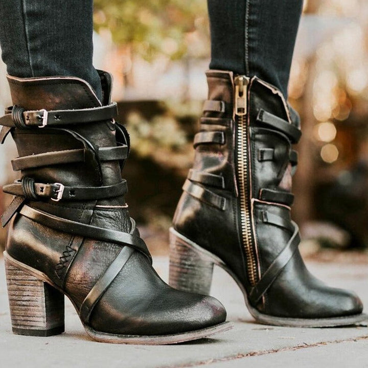 Vintage Mid-Calf Boots for Women – Chic &amp; Comfortable Style 1