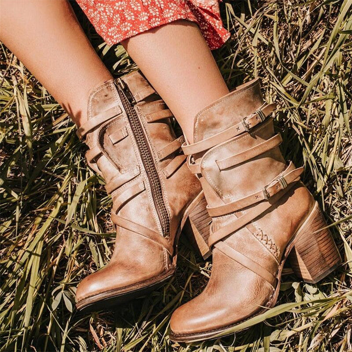 Vintage Mid-Calf Boots for Women – Chic &amp; Comfortable Style 2