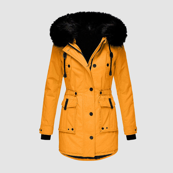 Women’s Faux Fur Hood Warm Parka Winter Jacket