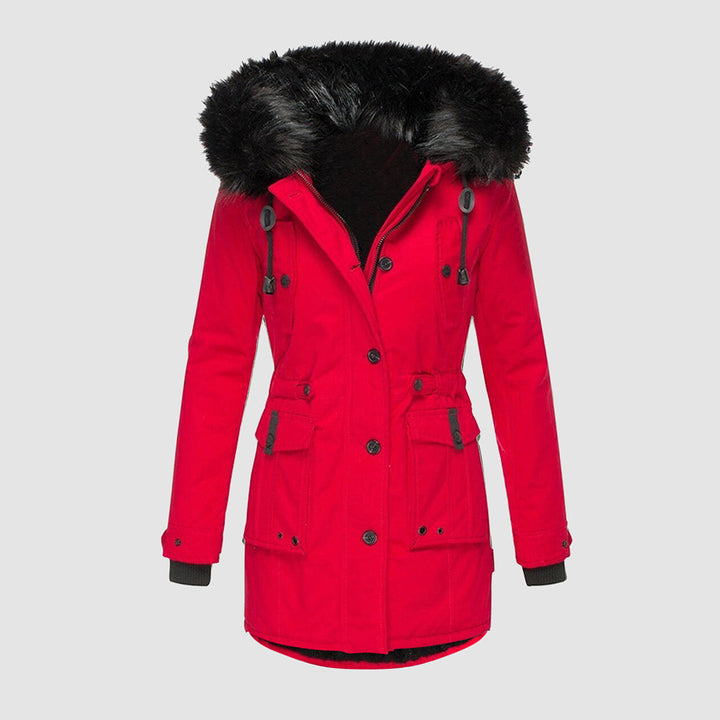 Women’s Faux Fur Hood Warm Parka Winter Jacket