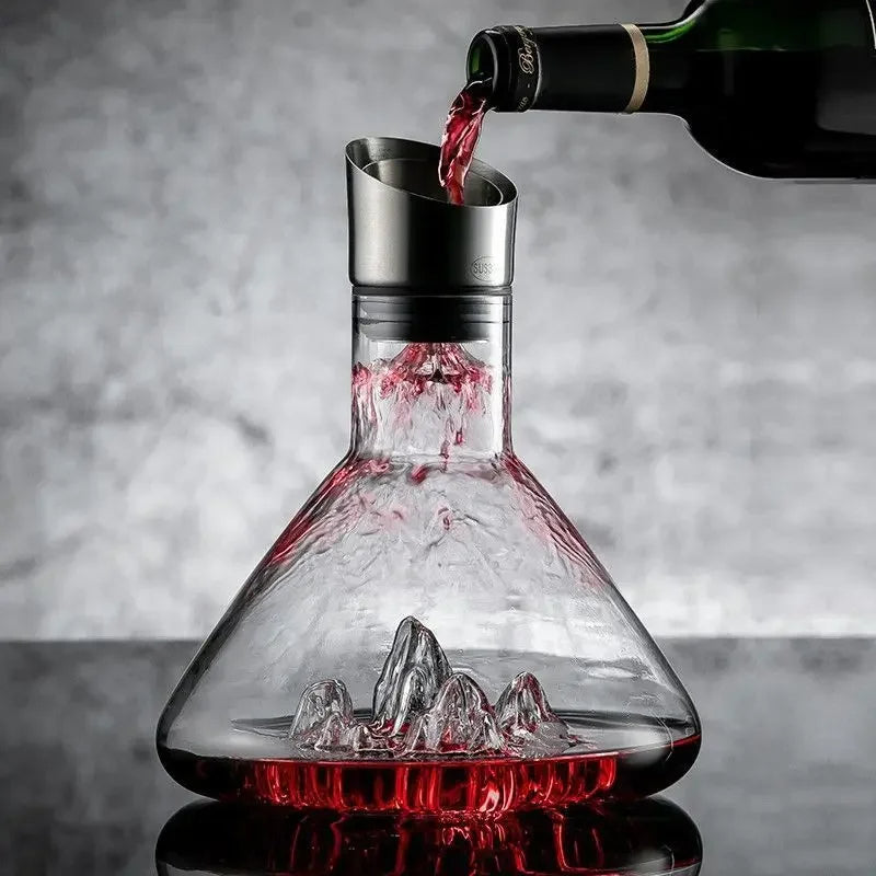Wine Decanter Carafe with 12-Channel Aeration - Crystal Elegance 0