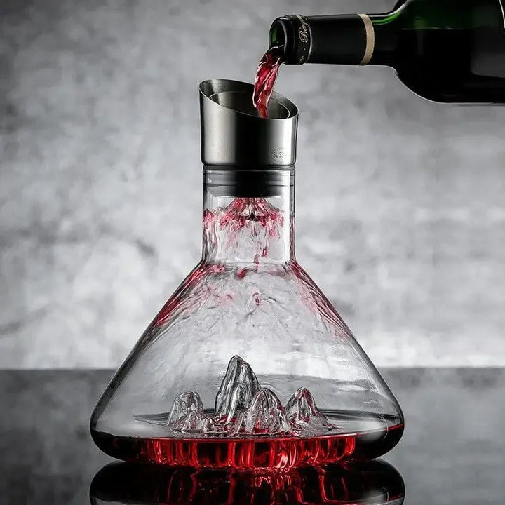 Wine Decanter Carafe with 12-Channel Aeration - Crystal Elegance 0