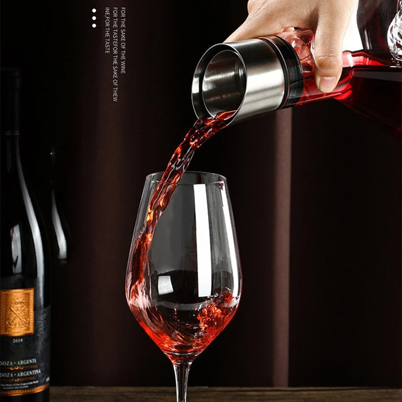 Wine Decanter Carafe with 12-Channel Aeration - Crystal Elegance 2