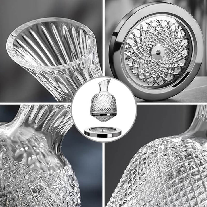 Wine Decanter with 360° Rotating Design for Enhanced Aeration - Crystal Elegance 4