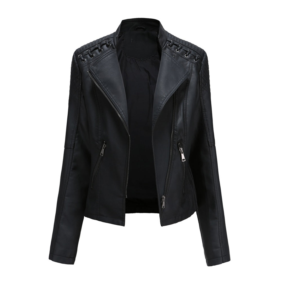 Women's Biker Leather Jacket - Sophia 0