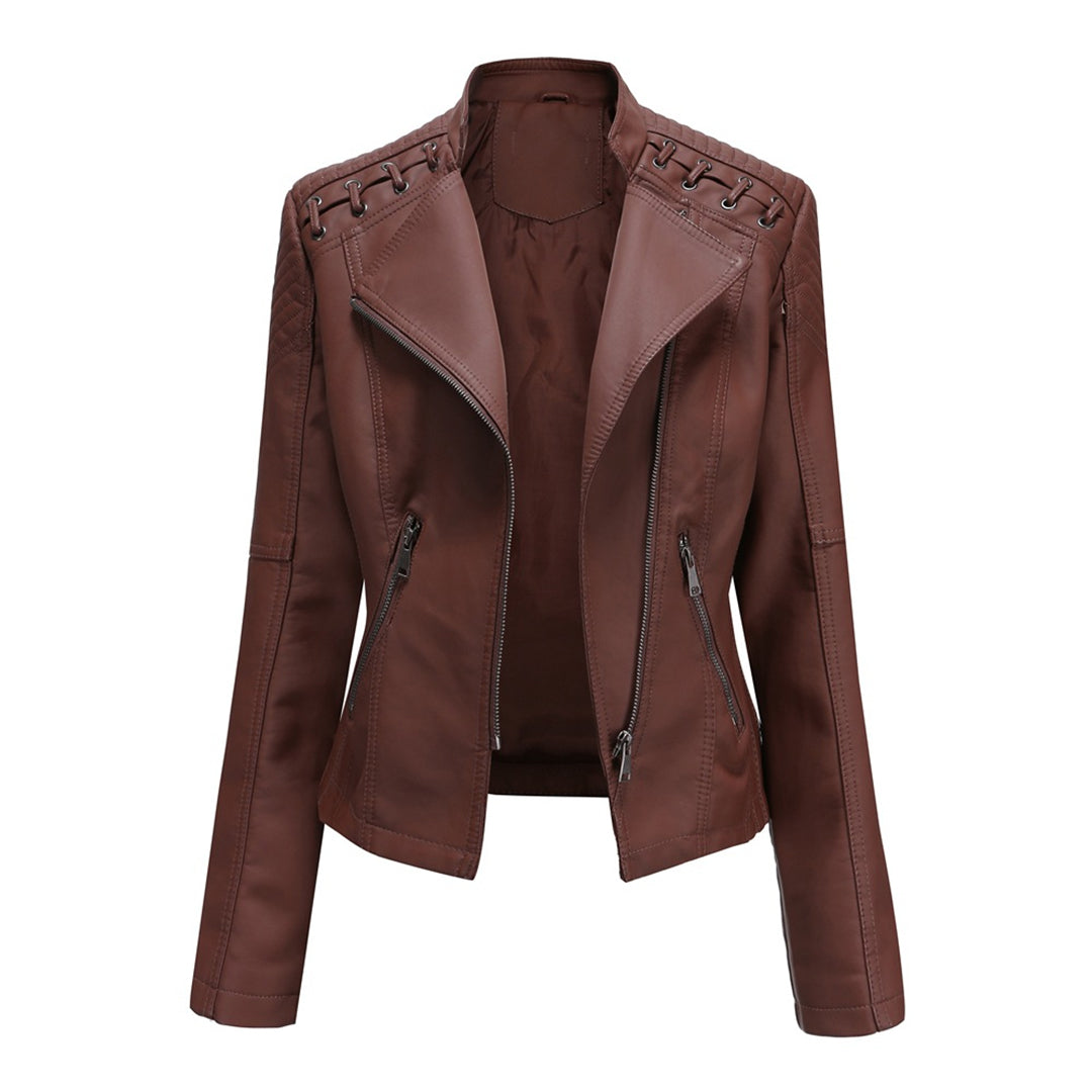 Women's Biker Leather Jacket - Sophia 1