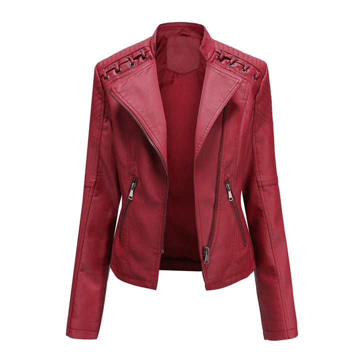 Women's Biker Leather Jacket - Sophia 3