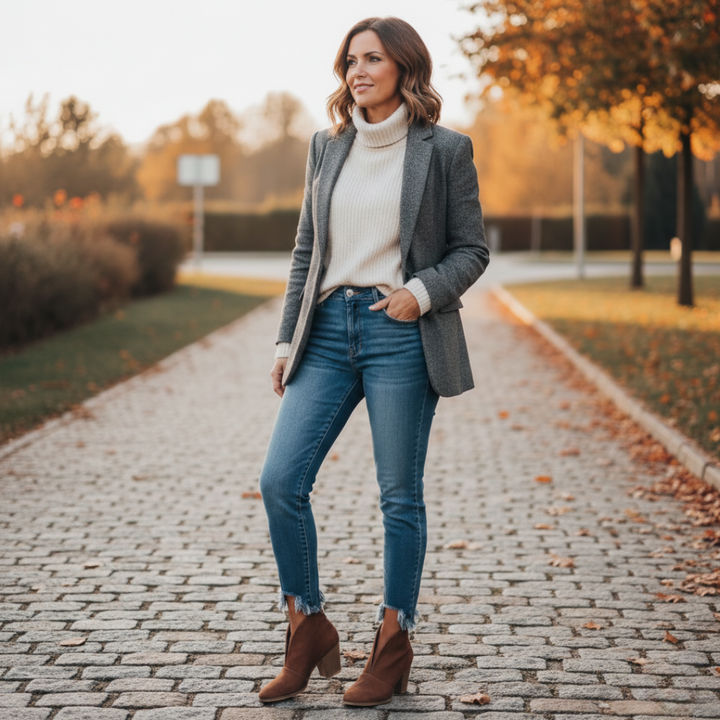 Women's Chic Almond Toe Ankle Boots - Sophia 3