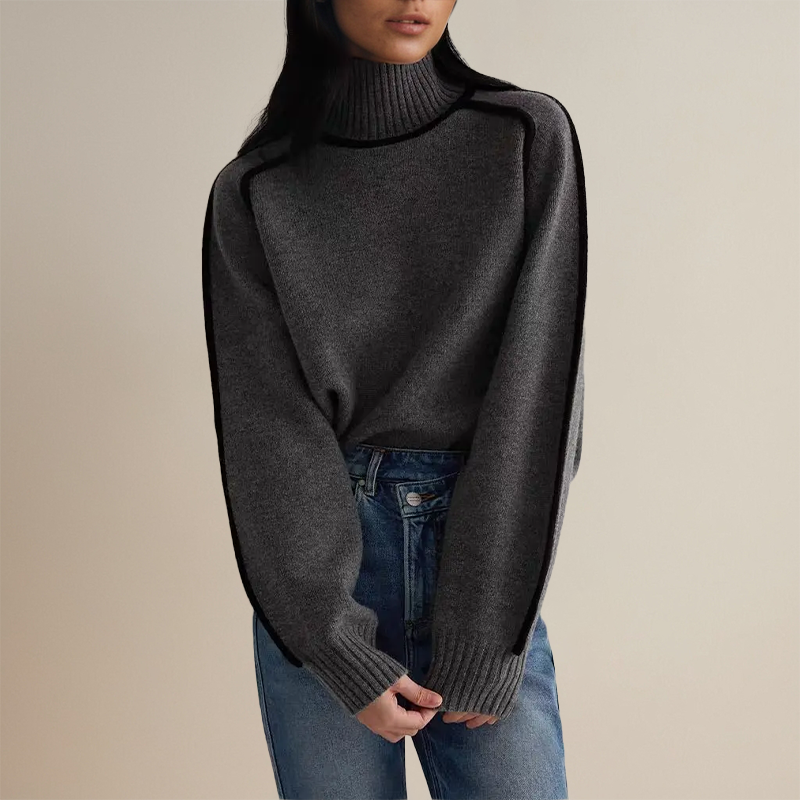 Women's Cozy High Collar Sweater - Emily 5
